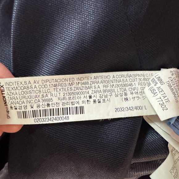 Zara Wool Blend Blazer With Elbow Patches Size Large - Picture 8 of 9